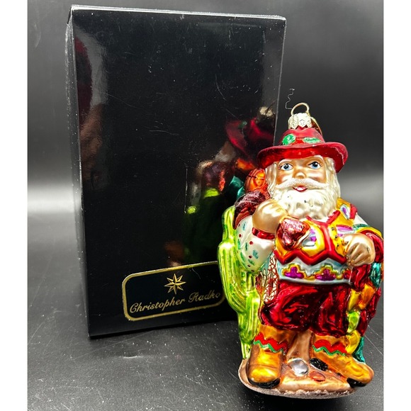 Christopher Radko Other - 2000 CHRISTOPHER RADKO COWBOY SANTA 5.5" ORNAMENT BD C0-QVC-2 TEXAS WILD WEST